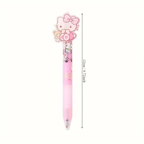 Pens Hello Kitty Ballpoint 6pc Sanrio Kuromi Melody Pom Cinnamaroll School Draw - Picture 4 of 4